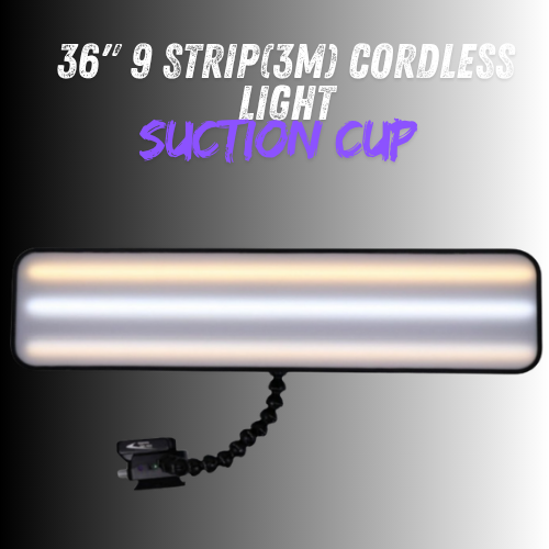 36' 6 Strip Light Weight Carbon Fibre LED Light One Touch Suction Only