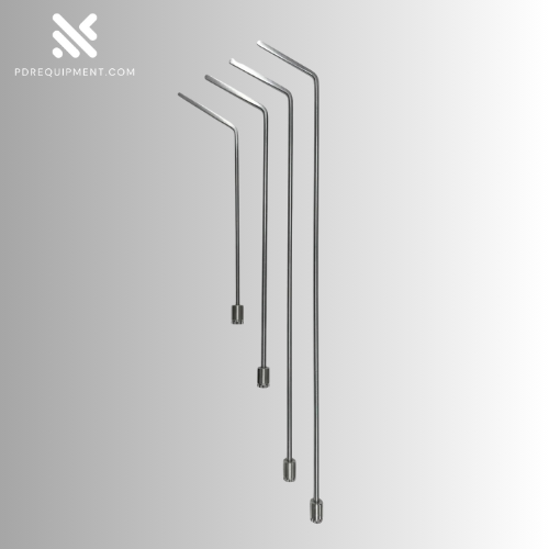 4-Piece 360° Rotatable Single Bend Round Tip White Steel PDR Tools - PDR Equipment International