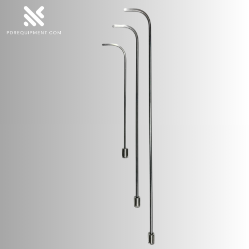 3-Piece 360° Rotatable Single Bend Round Tip White Steel PDR Tools - PDR Equipment International