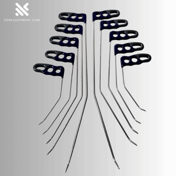 Samurai Paintless Dent Repair 3 Curved, Round Tip, 10 Piece Set - PDRequipment.com