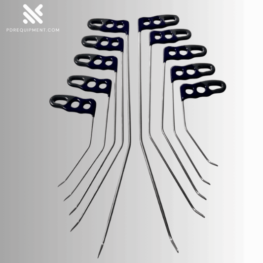 Samurai Paintless Dent Repair 3 Curved, Round Tip, 10 Piece Set - PDRequipment.com