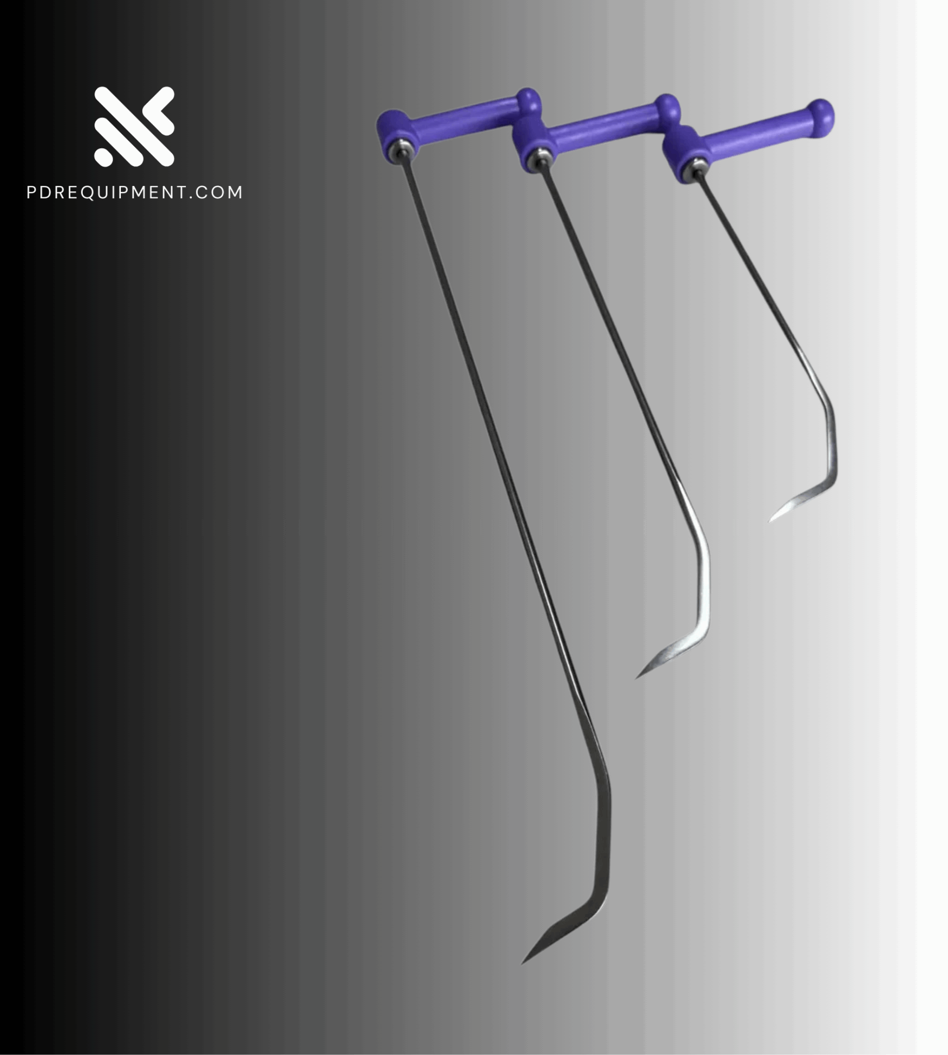 3-Piece 360° Rotating Paintless Dent Repair Rod Set - PDRequipment.com