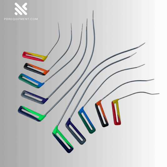 10-Piece Double-Bend Sharp Tip Rainbow-Shaped Paintless Dent Repair Rod Set (25cm, 35cm, 50cm, 60cm, 70cm) - PDRequipment.com