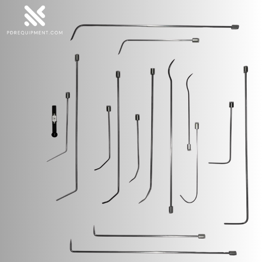 16-Piece Custom Paintless Dent Repair Rod Set - Quick Release - PDRequipment.com
