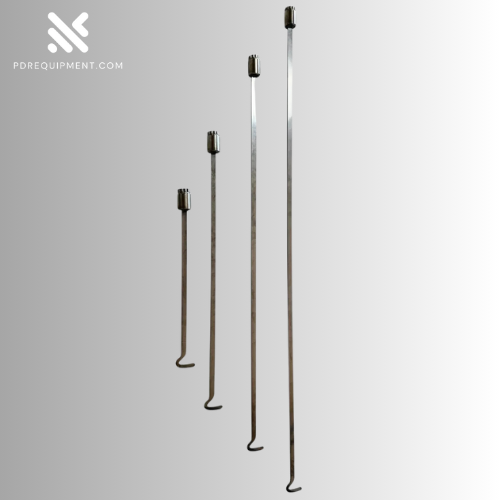 4-Piece 360° Rotating Whale Tail PDR Tool Set – Steel, Curved Tip, 3mm x 10mm (30–90 cm) - PDR Equipment International