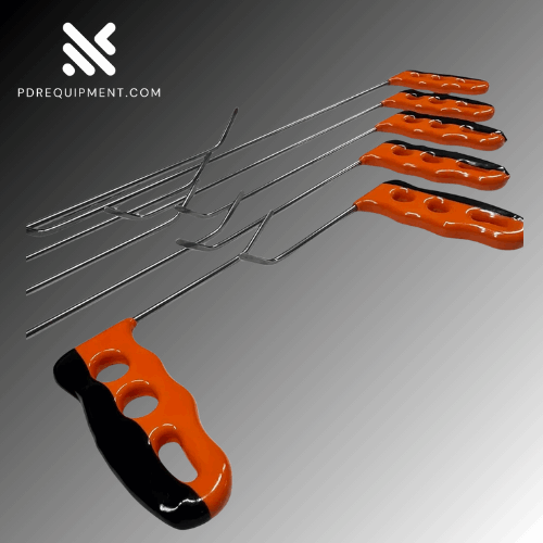 10-Piece Single-Bend Round Tip Paintless Dent Repair Set (15cm, 25cm, 40cm, 50cm, 70cm)