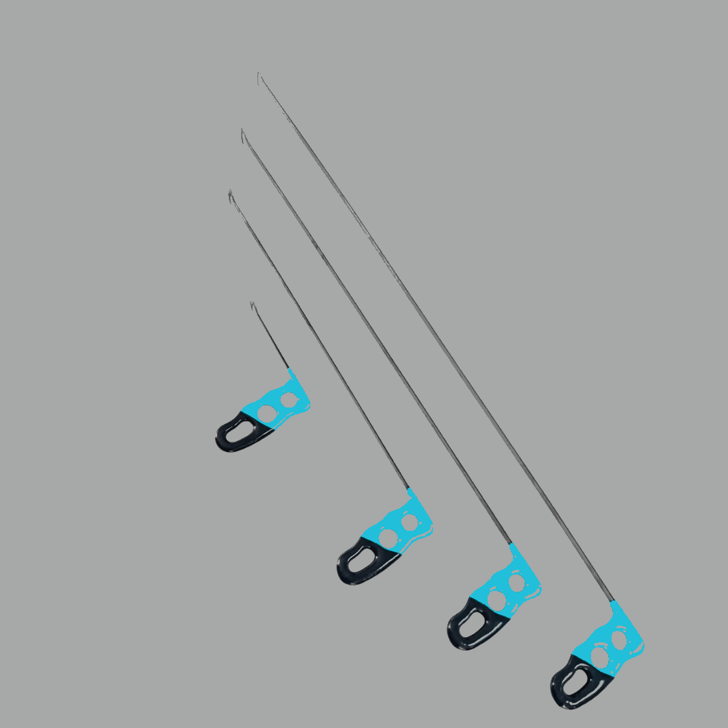 C Edition 4-Piece Whale-Tail Rod Set – Question Mark Curved Tip, 35mm Head for Tight Access - PDRequipment.com