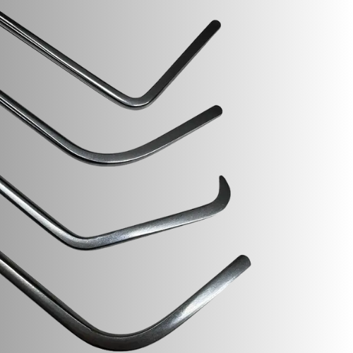 360° Rotatable 4-Piece Steel Dent Repair Rods (45cm, 55cm, 60cm, 70cm) - PDR Equipment International