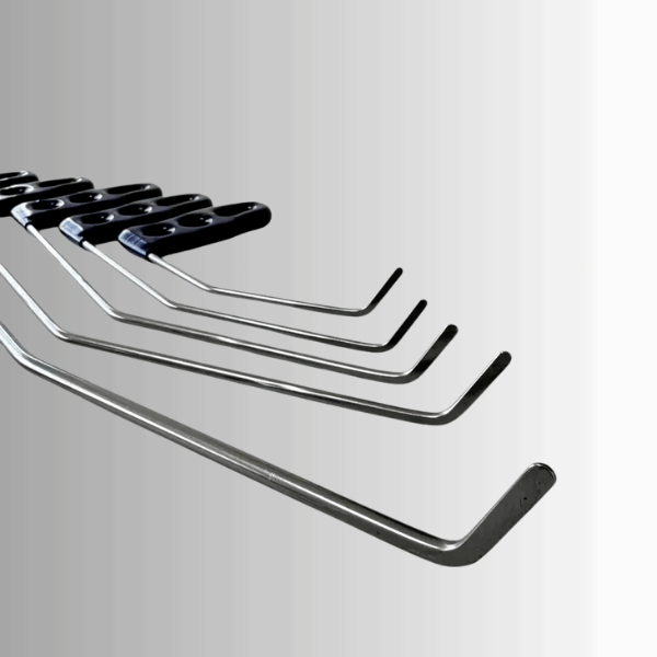 Samurai Paintless Dent Repair 3 Curved, Round Tip, 10 Piece Set - PDRequipment.com