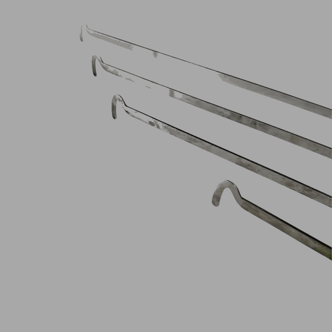 C Edition 4-Piece Whale-Tail Rod Set – Question Mark Curved Tip, 35mm Head for Tight Access - PDRequipment.com