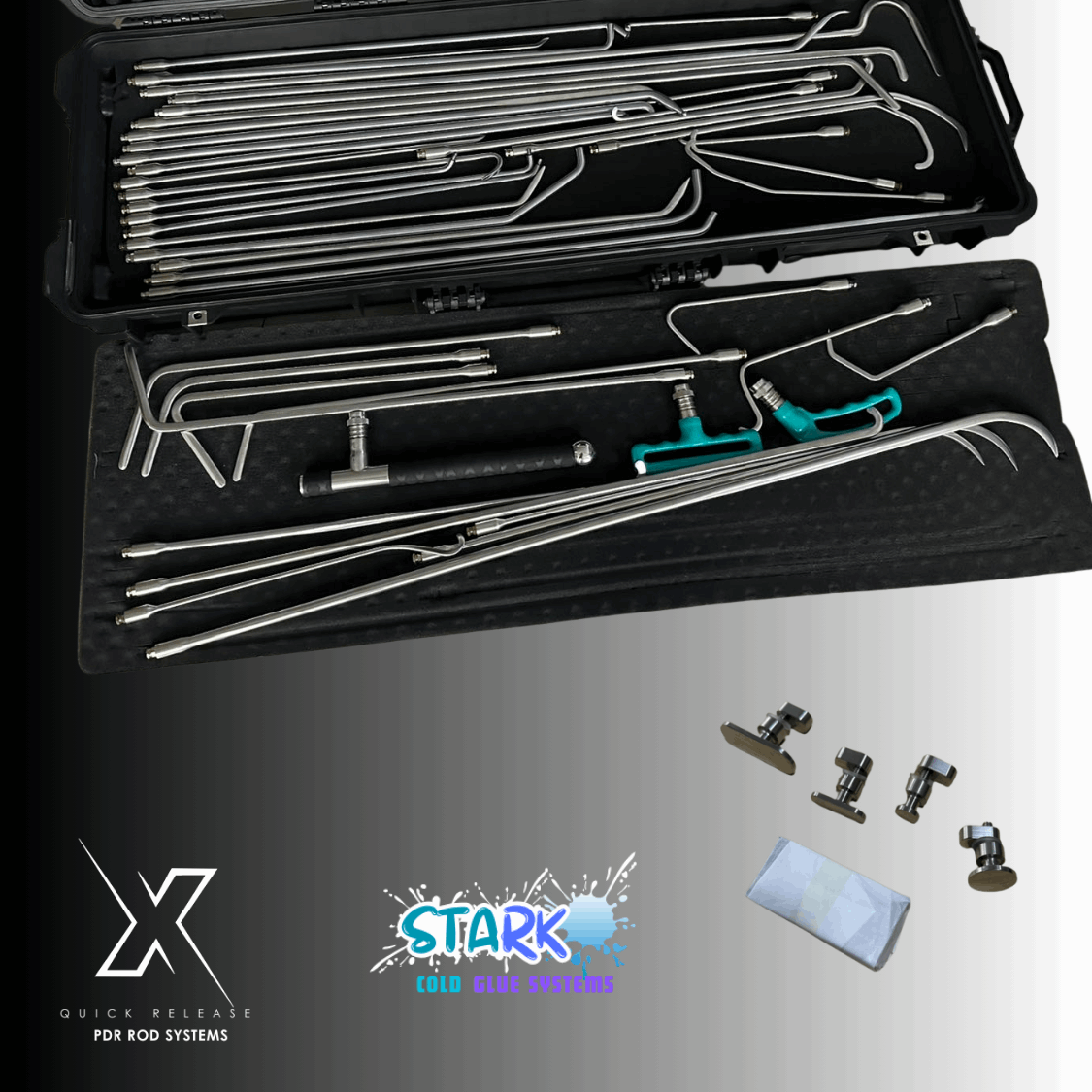 X 45pc Quick Release Tool Set + Stark Cold Glue Tabs & Glue - PDRequipment.com
