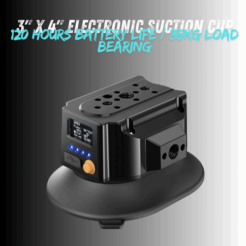 3x4" electronic suction cup 120 Hour Battery Life 45kg Load
